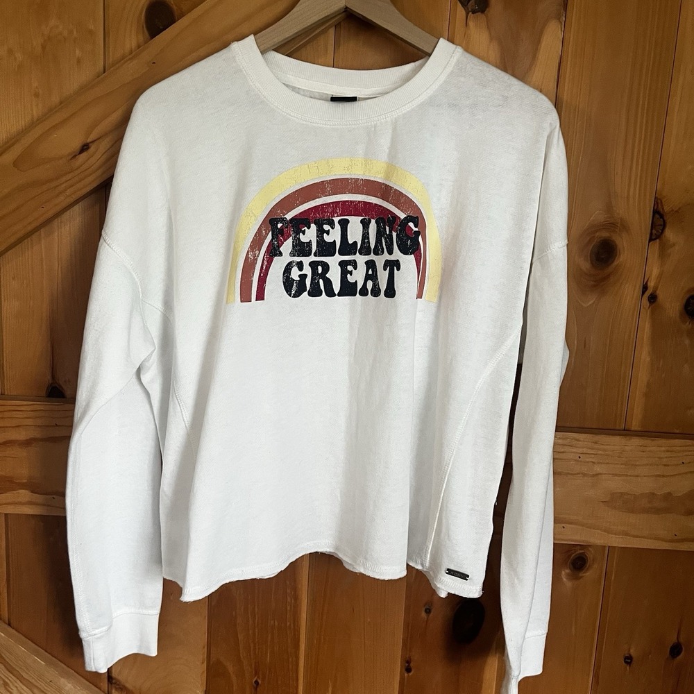 Roxy Sweatshirt Women's Large‎ Long Sleeve Feeling Great *READ*